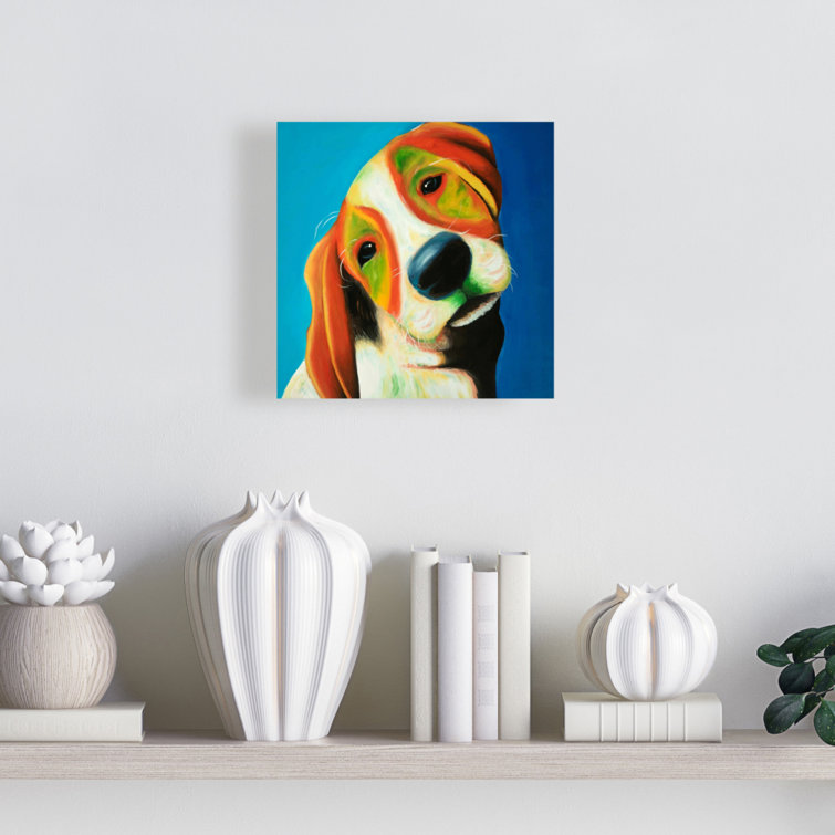 Begin Edition International Inc. Colorful Beagle Dog On Canvas Painting
